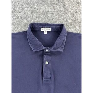 Peter Millar Crown Pique Polo Shirt Mens XXL Navy Blue No Logos Golf Casual